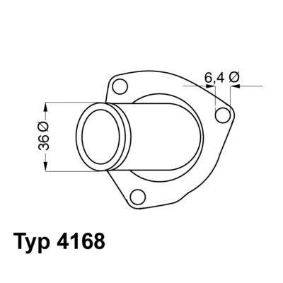 Abbildung von WAHLER 4168.92D Kühlwasserthermostat 92 mit Dichtung OPEL: Vectra A Saloon, Astra F CC, CC