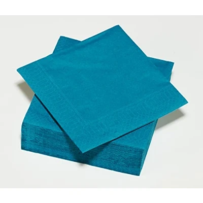 Abbildung von Le Nappage 50 Servietten, aus Watte, 33 x cm, 2 lagig, FSC Entenblau, Zellulose, cm