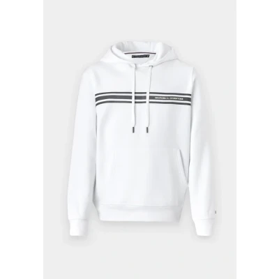 Abbildung von Tommy Hilfiger Central Chest Stripe Hoody Unisex Sweatshirt, Größe: XS, White