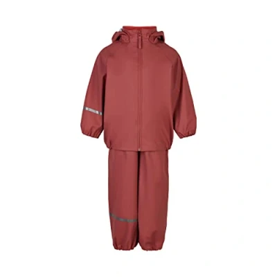 Abbildung von CeLaVi Unisex Kids Basic Recycle PU Rainwear Set, Dusty Ceder, 130