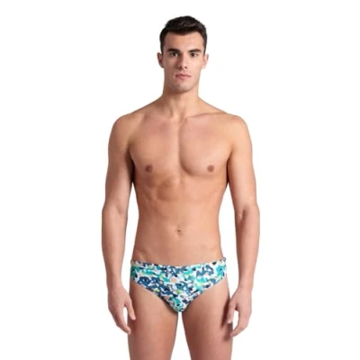 Abbildung von Arena Herren Mens Allover Swim Briefs, Sepia Multi, 32 EU