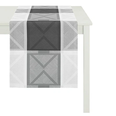 Abbildung von Apelt Läufer, Polyester, Weiß/grau, 44 x 140 0.5 cm
