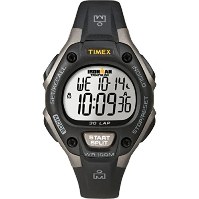 Abbildung von Timex Ironman Classic 34mm Digitaluhr für Damen, graues Kunstharz Armband, T5E961