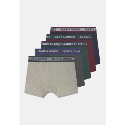 Abbildung von Jack &amp; Jones Junior Jacoliver JR 5 PACK Panties für Kinder, Größe: 140, Dark green melange/sea moss/port royale/navy blazer/lgm