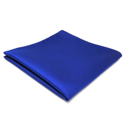 Abbildung von TigerTie Designer Einstecktuch in blau marine royal einfarbig uni