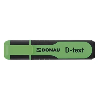 Abbildung von DONAU 7358001PL 06 D Text Textmarker/ Highlighter Textliner Die Ungiftige Tinte, Keilspitze Leuchtfarben Hohe Qualität/ Gummierte Schaftseiten Strichstärke 1 5 mm, Grün