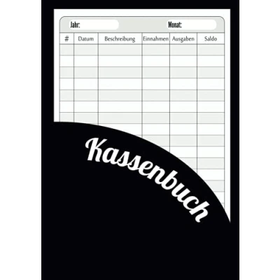 Abbildung von Kassenbuch: Einnahmen und Ausgaben Buch für Kleinunternehmer, Kleingewerbe, Selbständige Vereine, Buchhaltung führen, Barzahlungen festhalten ... Heft einfach. Din A4.