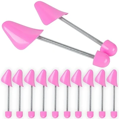 Abbildung von welsberg 5 Paar Damen Schuhspanner aus Kunststoff für EU Gr. 35 38, Schuhformer Damenschuhe, Sneaker, Mokassins, Stilettos, Loafers, Ballerinas, rosa