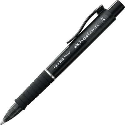 Abbildung von Faber Castell 145755 Kugelschreiber Poly Ball View, Mine XB, schwarz, 1 Stück