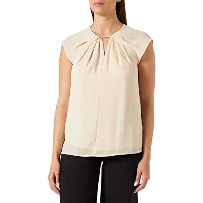 Abbildung von comma MIT Raffung Bluse, Damen, Größe: 38, Beige