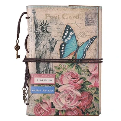 Abbildung von Leder Reise Notizbuch, Vintage Klassisch Nachfüllbar Reisetagebuch, Perfekt zum Schreiben, Dichter, Reisende, Tagebuch, Leere Einsätze mit Reißverschluss Loose Blatt Taschen