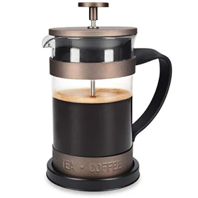 Abbildung von Navaris French Press Kaffeebereiter mit Edelstahl Filter 600 ml Stempelkanne 15x10,2x18,2cm 0,6 l Kaffeezubereiter Presskanne auch für Tee