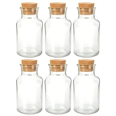 Abbildung von Schramm® Gewürzgläser 150 ml rund 10,3 x 5,8 cm wählbar 6, 12 oder 24 Stück mit Kork Verschluss inkl. Etiketten verschiedene Anzahl Aufbewahrungsgläser, Größe:6