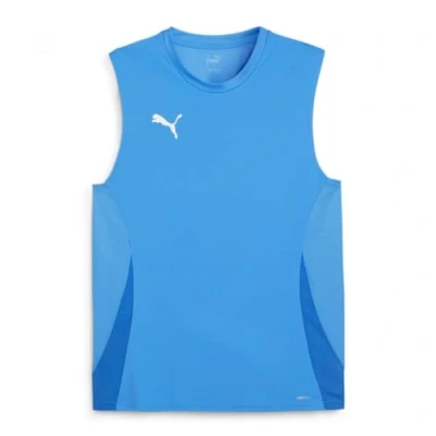 Abbildung von puma Unisex Teamgoal Sleeveless Jersey Fußballtrikot, Electric Blue Lemonade White Team Royal, M EU