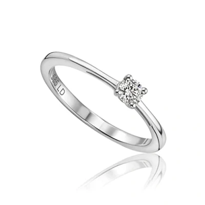 Abbildung von Miore Diamant Schmuck Damen Solitär Verlobungsring mit 0.10 Ct Ring aus Weißgold 14 Karat (585) Gold