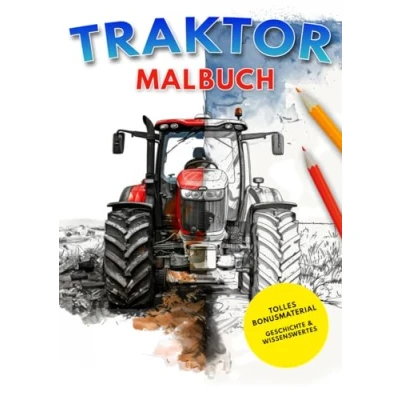 Abbildung von Traktor Malbuch: 40 tolle Motive zum Ausmalen für Jungen und Mädchen