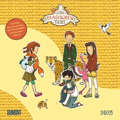 Abbildung von DUMONT Schule der magischen Tiere 2025 Broschürenkalender, 30x30cm, Wandkalender für Kinder und Familie, mit Schulferien Stundenplan