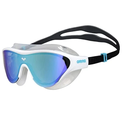 Abbildung von Arena THE One MASK Mirror Schwimmbrille, Größe: Size, Blue white black