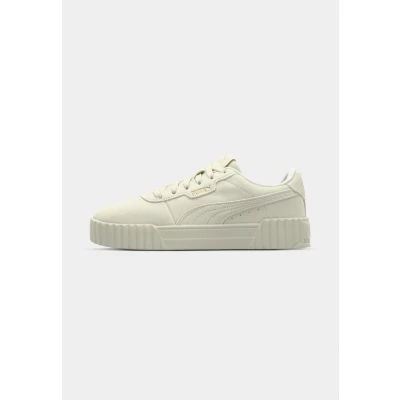 Abbildung von Puma Carina 3.0 Sneaker low, Damen, Größe: 40.5, Alpine snow/gold Veloursleder