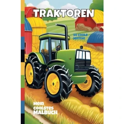 Abbildung von Traktoren: Mein coolstes Malbuch: Mit wunderschönen Motiven für alle Traktor Fans ab 4 Jahren