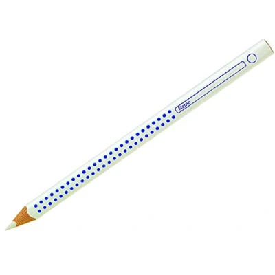 Abbildung von Faber Castell 12 x Farbstift Jumbo Grip Heft &amp; Tafel weiß