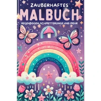 Abbildung von Zauberhaftes Malbuch Regenbogen, Schmetterlinge und mehr: Entdecke eine Welt voller Magie Farben, von Blumen bis zu Einhörnern