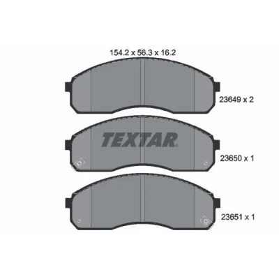 Abbildung von TEXTAR 2364901 Bremsbelagsatz mit akustischer Verschleißwarnung KIA: CARNIVAL 2