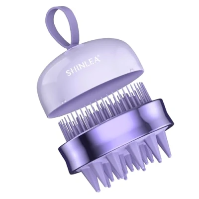 Abbildung von Kopfhaut Massagebürste,SHINLEA Scalp Massager für Clean, Doppelseitige Shampoo Kopfmassage Bürste Scrub Haarbürste Haar massagebürste Nass und Trockeneinsatz, 2 IN 1 Design