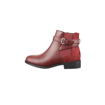 Abbildung von Elara Damen Stiefelette Chelsea Ankle Boots Chunkyrayan C298 Wine 38