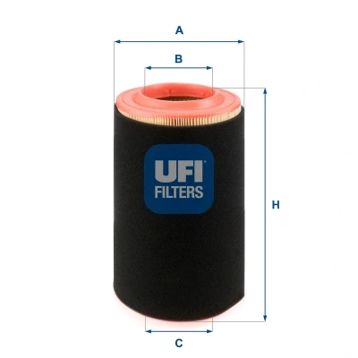 Abbildung von UFI 30.253.00 Luftfilter 62,5 116 249 Filtereinsatz MITSUBISHI: Colt 6, VI CZC Convertible, SMART: Forfour I