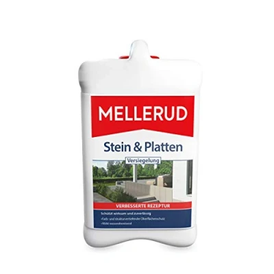 Abbildung von MELLERUD Stein und Platten Versiegelung 1 x 2,5 l Wasserabweisender lichtbeständiger Schutz von saugfähigen Untergründen im Innen Außenbereich