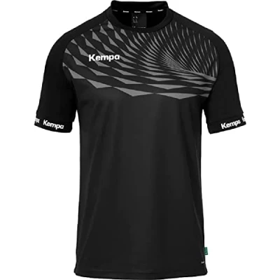 Abbildung von Kempa Wave 26 Shirt Herren Jungen Sportshirt Kurzarm T Funktionsshirt Handball Gym Fitness Trikot elastisch und atmungsaktiv, XL, Schwarz/Anthra