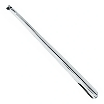 Abbildung von Schuhanzieher, Schuhlöffel aus Metall, 70 cm lang und sehr stabil, komfortable Anziehhilfe, cm, Silber