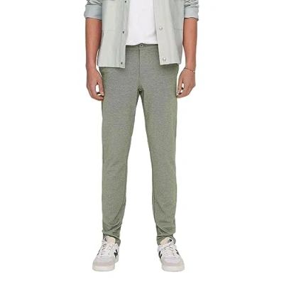 Abbildung von ONLY &amp; SONS Herren Chino Hose ONSMARK 0209 Slim Fit Olive W27 W38 Stretch, Größe:36W / 34L, Farbe:Olive Night 22026326