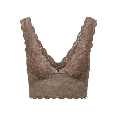 Abbildung von ONLY Spitzentop »ONLCHLOE Spitzen Bra mit gepolsterten Cups und Stretch«, regular fit, feminin, Spitze, Kunstfaser, V Ausschnitt