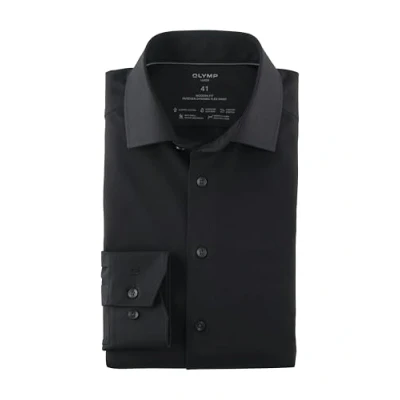 Abbildung von OLYMP Herren Oberhemd Langarm Luxor.24.Seven,Twill,modern fit,Global Kent,schwarz 68,42