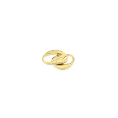 Abbildung von Calvin Klein Elongated Drops Ring goldcoloured, Damen, Größe: 54, Gold coloured