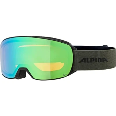 Abbildung von ALPINA NAKISKA Q LITE Verspiegelte, Kontrastverstärkende OTG Skibrille Mit 100% UV Schutz Für Erwachsene, black olive matt, One Size