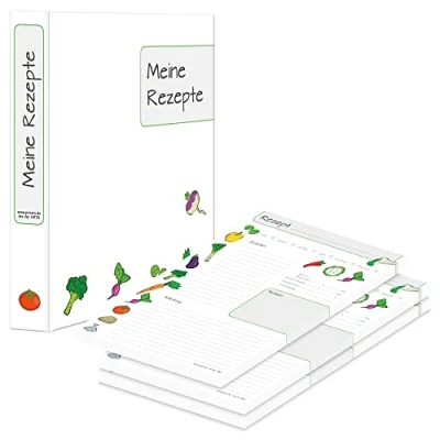 Abbildung von PRICARO Rezeptordner mit Rezeptblock &quot;Querbeet&quot;, A4