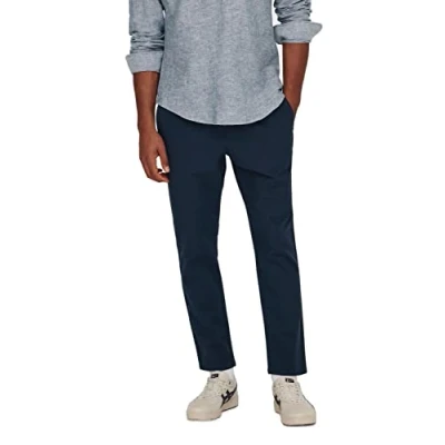 Abbildung von Only &amp; Sons Einfarbige Stoffhose, Herren, Größe: Small, Dark navy