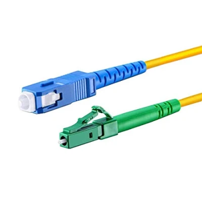 Abbildung von CONBIC LWL Glasfaser Kabel 5m OS2 gelb, LC/APC auf SC/UPC Stecker, Simplex 9/125 Patchkabel Lichtwellenleiter 5 Meter