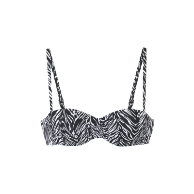 Abbildung von s.Oliver Bandeau Bikinitop, Damen, Größe: 38xD, Schwarz weiß