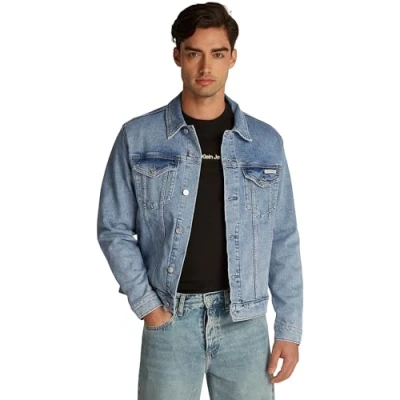 Abbildung von Calvin Klein Jeans SLIM Jacket Jeansjacke, Herren, Größe: Small, Denim light