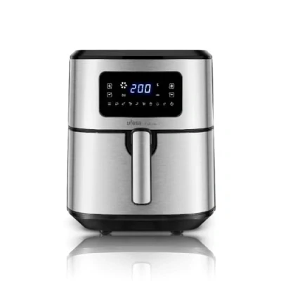 Abbildung von Ufesa Falcon Friteuse Heißluftfritteuse 6,5L, Edelstahl, Air Pulse Technologie, 8 Programme, 1700W, Digital, Timer, Temperatur 80ºC 200ºC, BPA und PFOA frei, Anti Haft Behälter