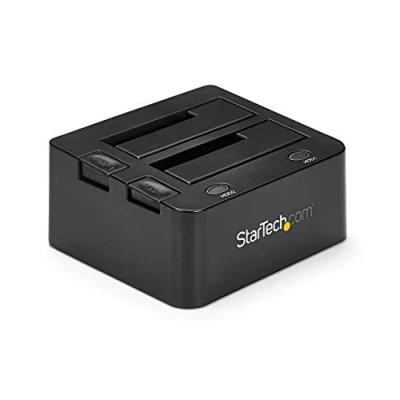 Abbildung von StarTech.com 2 fach USB 3.0 Festplatten Dockingstation mit UASP für 2,5/3,5 Zoll SSD / HDD, Serial ATA Dual Bay