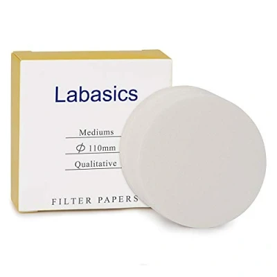Abbildung von Labasics Qualitatives Filterpapier Rund, Cellulose mit 110mm Durchmesser und Einer Filtrationsgeschwindigkeit von 20 Mikron, Packung 100 Stück