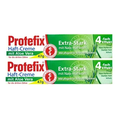 Abbildung von 2x Protefix Haftcreme Aloe Vera Extra Stark mit Nass Haftkraft, 40 ml Stück