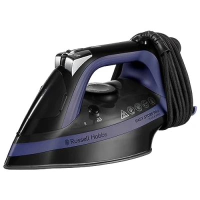 Abbildung von Russell Hobbs Dampfbügeleisen [opt.Temperatur für alle Stoffe, platzsparende Kabelaufbewahrung] One Perfect Temp (2400W, 200g Extra Dampfstoß,Keramiksohle,Selbstreinigung,Antikalk) Bügeleisen 26731 56