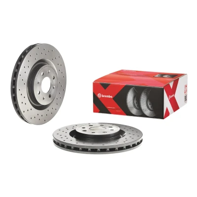 Abbildung von BREMBO 09.8004.7X Bremsscheibe 305 28 4 gelocht/innenbel. beschichtet mit Schrauben FIAT: Grande Punto Hatchback, ABARTH: Punto, Evo