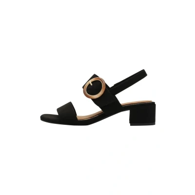 Abbildung von MARCO TOZZI Damen Sandalen mit Absatz Klettverschluss Blockabsatz, Schwarz (Black), 41 EU